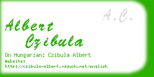 albert czibula business card